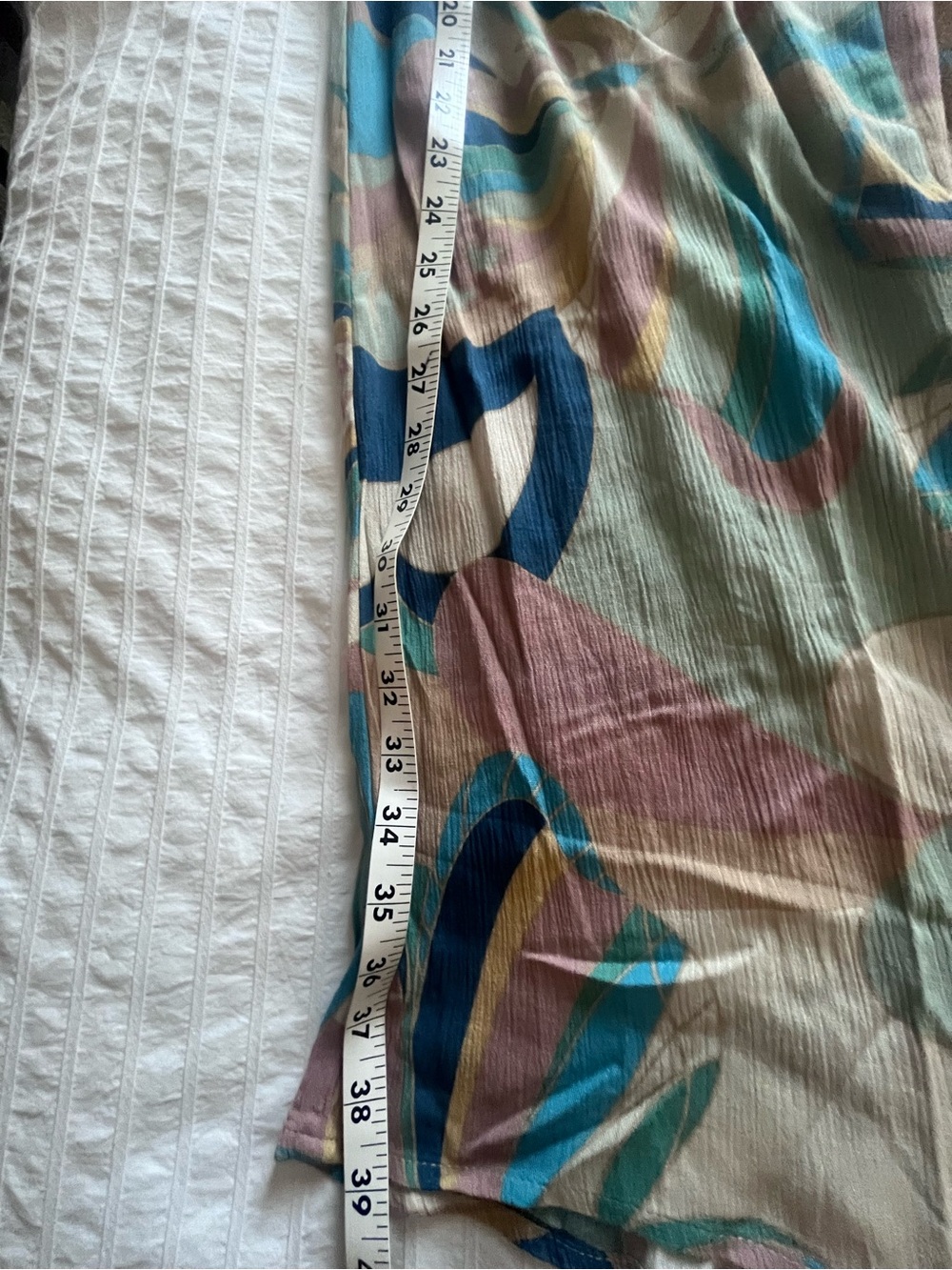 NWT O'Neill Wide Leg Floral Swirl Pants in Teal, Blue, Pink and Cream - Picture 4 of 5